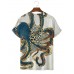 Men's Undersea Big Octopus Round Neck Short Sleeve T-Shirt