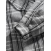 Mens Plaid Button Up Warm Long Sleeve Pocket Woolen Jacket