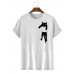 Men's Casual Fun Cat Short Sleeve T-Shirt